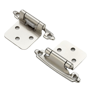 Charnières auto-fermantes écologiques modernes de 1/2 pouce pour armoires de cuisine et de salle de bain, installation murale, épaisseur 1,5 mm - Product Image 1