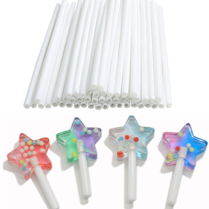 Bâtons de sucettes en plastique, 10CM de Long, Pop, pour sucettes, bonbons, chocolat, sucrier, outil de cuisine, 100 pièces - Product Image 2