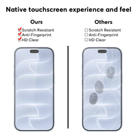 Protection d'écran pour iPhone, anti-rayures, verre trempé 9D HD pour iPhone 17 18 Pro Max