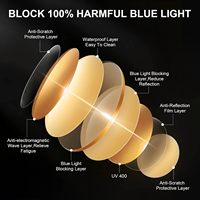 Lunettes de sommeil anti-lumière bleue pour hommes et femmes, verres orange, monture Keyhole, anti-fatigue oculaire, protection UV400 pour PC et jeux vidéo