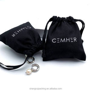 Pendiente de lujo Anillo Collar Pulsera Algodón Embalaje Bolsa de joyería con cinta de grogrén Tobilleras Bolsa de algodón Bolsas al por mayor - Product Image 3