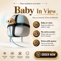 Moniteur Bébé/Animal de Compagnie Sans Fil 2-en-1 OEM CarPlay WiFi 6 Double Bande 1080p Grand Angle 157° CE FCC Distributeur en Gros Garantie 1 An