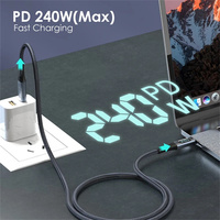 Kabel USB C 240W USB4.0 40Gbps 8K @ 60Hz Kabel PD Pengisian Cepat untuk MacBook Air iPad Pro TB4 S22 USBC Tipe C Mengisi Jalur Data
