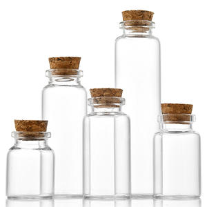 Bouteilles en verre de <span class=keywords><strong>30mm</strong></span> de diamètre pour décoration de fête de mariage, bouteilles à souhaits, tube pré-roulé transparent avec couvercle en liège - Product Image 5