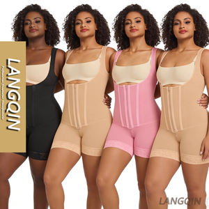 Langqin Women's Butt Lifter Shapewear Bodysuit for Women Tummy Control Waist Zipper Breathable Slimming Women Corset Wholesale - Product Image 1