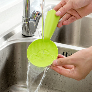 ที่ตักข้าวลายหน้ายิ้มพลาสติกเครื่องมือครัวแบบใช้ซ้ำได้สำหรับหม้อหุงข้าวสีเขียวสีชมพูสีขาว - Product Image 2