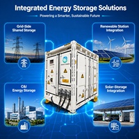 Système de stockage d'énergie solaire industriel Inedge Power 1290 kW/2,5 MWh, refroidi par liquide, tout-en-un, conteneur de 10 pieds, BESS 400/800 V