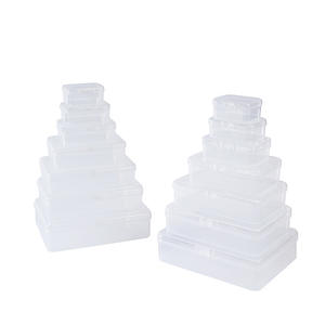 Caja de almacenamiento de plástico PP transparente personalizada para joyería con tapa, organizadores rectangulares, contenedor de embalaje - Product Image 2