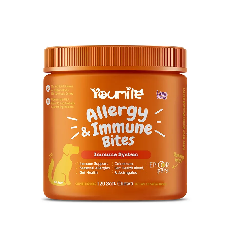Supplément immunitaire contre les allergies pour chiens apaise les démangeaisons et les peaux sensibles des animaux domestiques Allergies saisonnières Traitement contre les puces et les tiques pour chiens