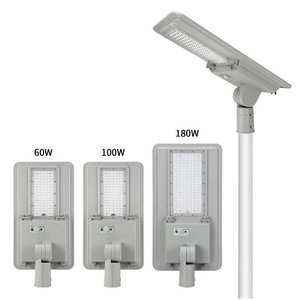 ไฟถนนโซลาร์เซลล์ออลอินวัน LED อลูมิเนียมอัลลอยด์ โมโนไซ เซ็นเซอร์เรดาร์ กันน้ำกลางแจ้ง ความสว่างสูง - Product Image 3