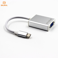 Kabel Adaptor USB 3.1 Tipe C ke VGA Definisi Tinggi 1080P Aluminium Grosir Kustom untuk PC Laptop TV Box