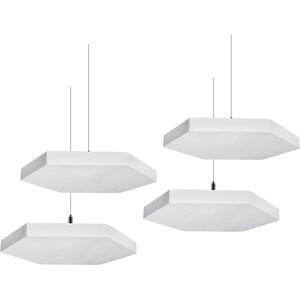 Hình lục giác hình dạng treo Acoustic sợi thủy tinh gạch Trần Acoustic tấm cho Trần - Product Image 4