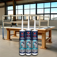 Scellant silicone neutre transparent résistant aux acides, liquide, 300 ml, cartouche, usage général, travail du bois, construction, emballage