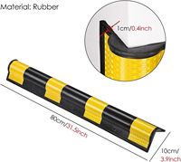Protection d'angle en caoutchouc robuste pour murs et colonnes, réfléchissante, pour la sécurité des parkings, prix distributeur
