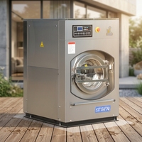 Mesin Cuci Ekstraktor Komersial Listrik 15kg dengan Casing Stainless Steel 220V untuk Hotel, Rumah Sakit, dan Layanan Laundry Komersial