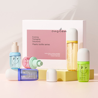Bouteilles de lotion pour le corps en forme de cylindre personnalisées avec pompe 30ml/50ml/80ml Impression à l'écran pour sérum et shampoing pour les soins de la peau