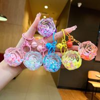 Nouvel Arrivage Porte-clés Liquide Créatif à la Rose, Breloque de Sac, Pendentif, Décoration de Porte-clés de Voiture, Rose Romantique Mignonne