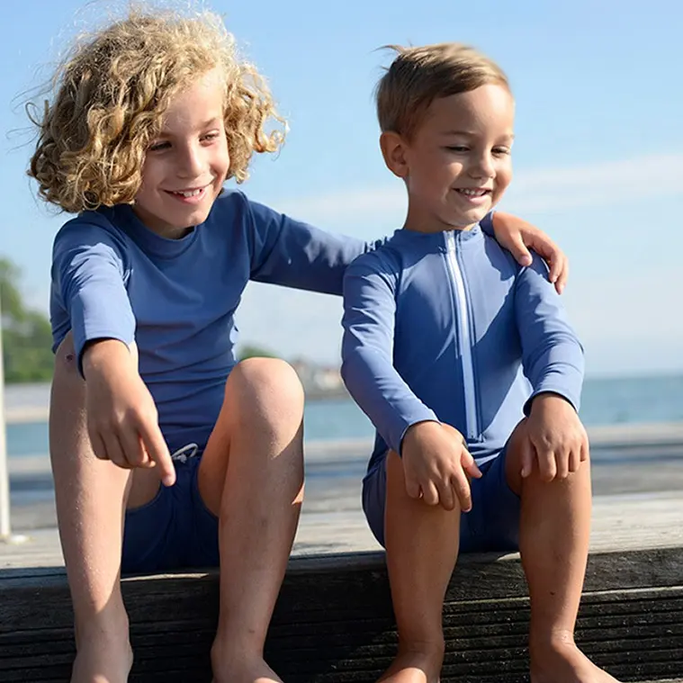 Boys Girls Rashguard One Piece Swimsuit Long Sleeve Summer Uv Sun Protection Swimwear Toddler Children Infant Zipper Surf Suit