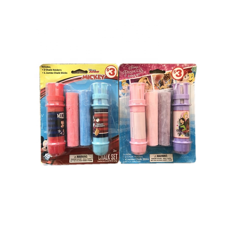 Trẻ Em Vui Vẻ Ngoài Trời Bụi Miễn Phí Không Bụi Có Thể Giặt Lớn Vỉa Hè Chalk Sticks Với 2 Nắm Giữ Phấn