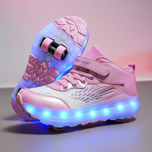 Chaussures à roulettes Miya Kids avec lumières LED rechargeables, double roues, pour enfants, vêtements de sport - Product Image 2