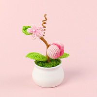 Populaire multicolore Crochet laine tricoté fleur ornement délicat fruits légume arbre en pot plante Graduation Halloween