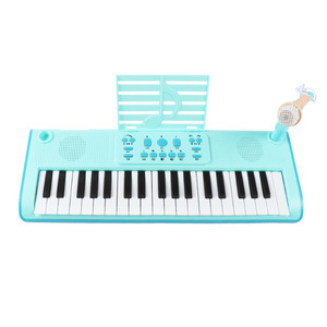 Piano electrónico recargable de 37 teclas con micrófono para niños, juguete educativo, instrumento musical - Product Image 1