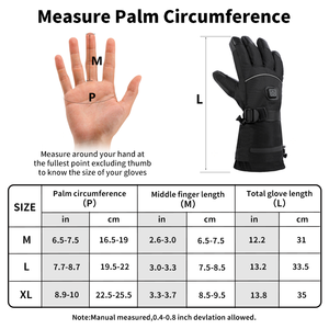 Temperatura ajustable batería eléctrica recargable invierno al aire libre guantes calefactables motocicleta esquí montar caza cómodo - Product Image 6