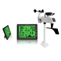 Station météo FT0205 Thermomètre hygromètre sans fil intérieur extérieur Prévisions météorologiques Pluviomètre Anémomètre Interface PC