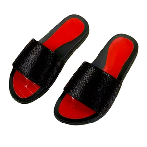 Luxury Designer brands <b>shoes</b> Men and <b>Women</b> Black Diamond Slides Slippers High Quality Fashion Rivet Genuine <b>Leather</b> <b>Shoes</b> - Product Image 2