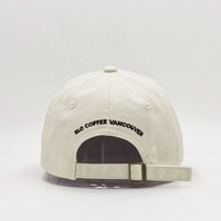 Gorra de 6 Paneles de Algodón Beige Natural, Bordado de Texto Personalizado, Corona Suave Sin Estructura, Ajustable, para Uso Diario al Aire Libre, Estilo Dad Hat
