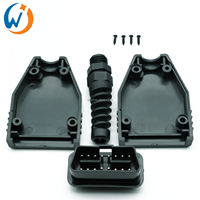 Conector macho de Puerto OBD OBD2, carcasa de 16 Pines, Conector de carcasa OBD OBDII, conector adaptador OBD II con herramienta de diagnóstico PCB