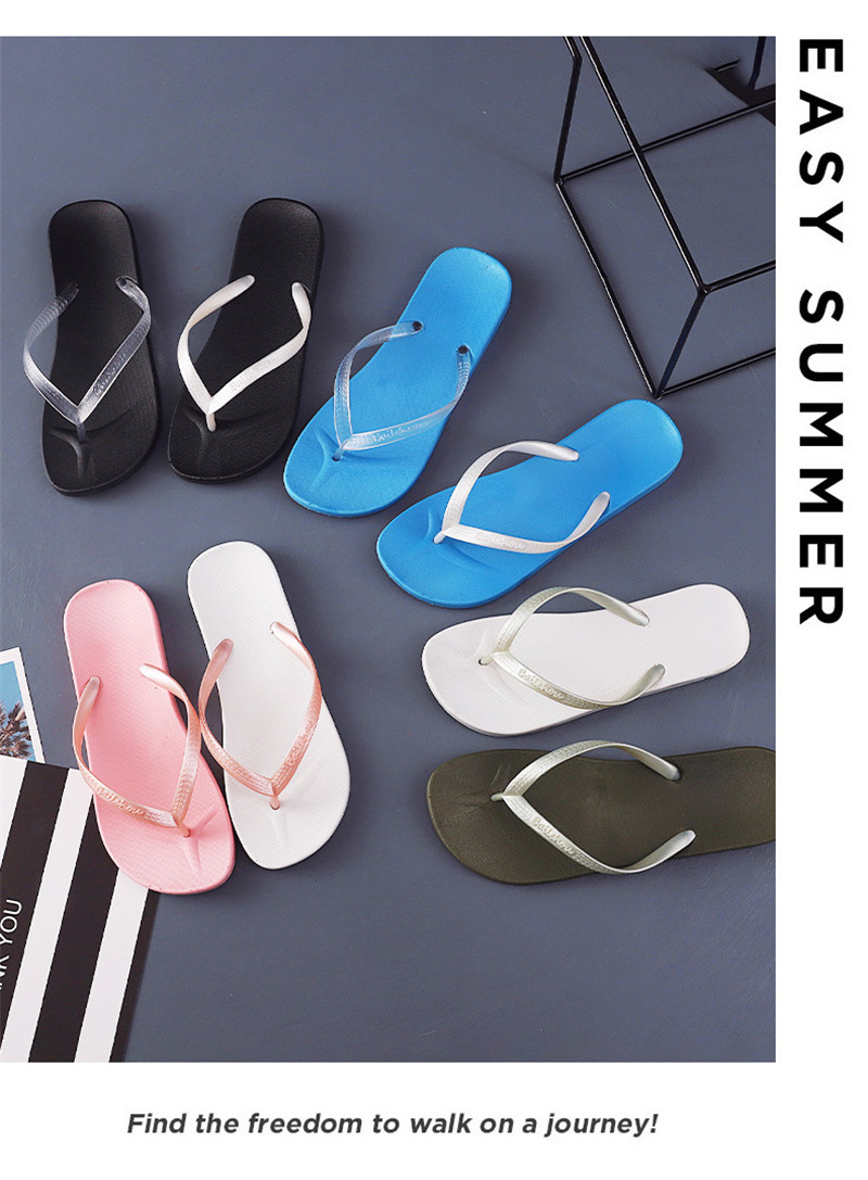 New Candy-colored Quick Drying Filp Flops Slides Shoes Ladies PVC Sandals Slippers for Women
