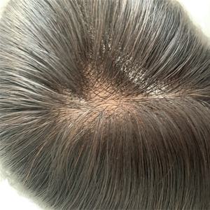 HZ004 parrucchino <span class=keywords><strong>uomo</strong></span> in pizzo e in PU Base Toupee India capelli umani parrucca per <span class=keywords><strong>uomo</strong></span> prezzo all'ingrosso pronto per la spedizione di pelle sottile di destra Design - Product Image 4