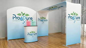 Soporte de Fondo Portátil Modular Ligero y Desplegable con Pancarta de Tela para Stand de Exhibición Móvil, Conferencias y Exposiciones - Product Image 4