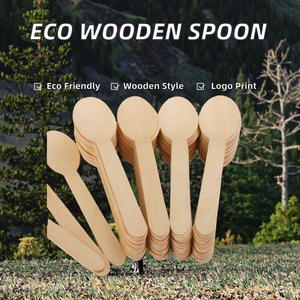 ช้อนไม้ย่อยสลายได้แบบใช้แล้วทิ้ง STG Eco Friendly ขนาด 160 มม. 6.3 นิ้ว แบบคลาสสิก ทำจากกระดาษคราฟท์ สำหรับจัดเลี้ยง พิมพ์โลโก้ตามสั่ง เกรดสำหรับอาหาร - Product Image 2
