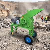 Concasseur à marteaux mobile pour déchets de construction, concasseur à marteaux portable pour charbon, concasseur à marteaux de haute qualité 300*200 pour broyage fin