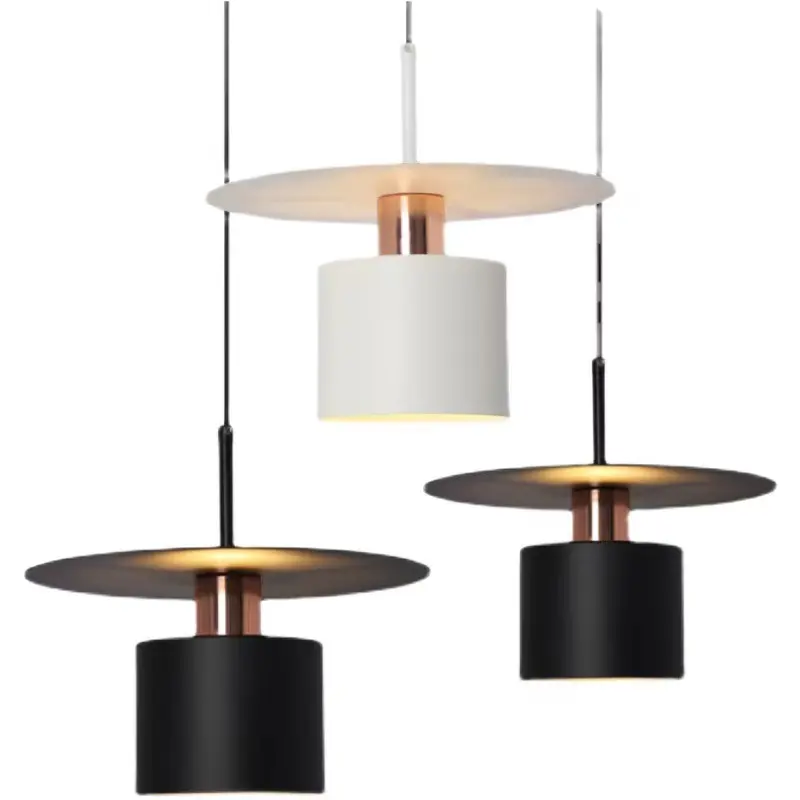 Creative loft métal pendentif éclairage cuisine îlot noir décoratif lampe à led table basse simple loft lustre