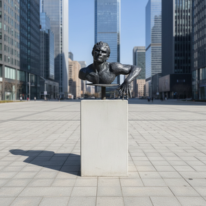 Sculpture murale en bronze coulé sur mesure, figurine grimpante, sculpture moderne en bronze 3D, homme grimpant - Product Image 5