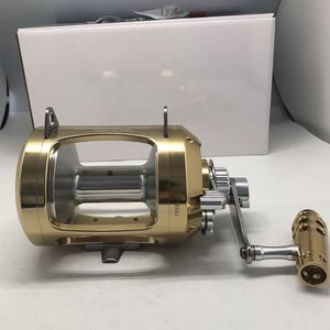 Carrete de Pesca Topline para Agua Salada, 50W, 2 Velocidades, para Pesca en Alta Mar, Carrete de Pesca para Grandes Capturas, Color Dorado, 1 Pieza - Product Image 5