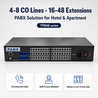 Système de commutation téléphonique PBX TP848 à 48 extensions pour hôtels et bureaux