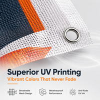 Bannière en maille perforée personnalisée imprimée UV pour fenêtre ou clôture, design respirant résistant au vent et imperméable