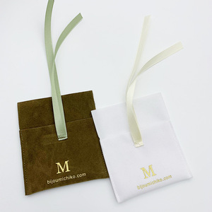 Bowknot Style Small Velvet <b>Envelope</b> <b>Gift</b> Pouch for Ring Gold Foil Velvet Jewelry Pouch With Flap - Product Image 3