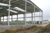Nouvel atelier/entrepôt en structure légère d'acier, design moderne du milieu du siècle, haute résistance au vent, prix usine disponible pour la vente en gros