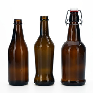 VISTA Stock 330ml 33cl botol bir kosong produsen Amber Normal Flint transparan zamrud hijau dengan penutup mahkota - Product Image 1