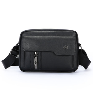 Bolso de Mensajero de Cuero PU para Hombre, Bolso de Hombro para Teléfono Móvil, Bolso de Viaje Pequeño, Bolso de Cintura con Múltiples Bolsillos, Bolsos de Pecho Masculinos - Product Image 1