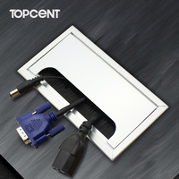 Passe-câble flexible TOPCENT en alliage d'aluminium pour bureau