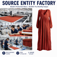 Custom Women Maxi Dress Manufacturer Modest Elegant V Neck Long Sleeve Empire Waist Plus Size for Wholesale Buyers