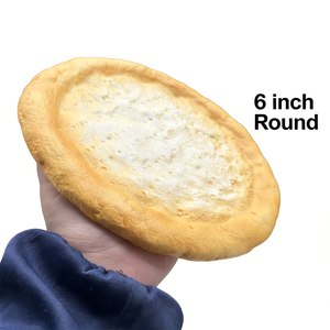 6 Inch Unbaked Pizza Dough Teaching Prop Museum Display DIY Decoration Butter Fermented Flour Eco-Friendly Faux Food PU Plastic - Product Image 1