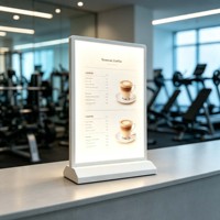 Cadre d'affichage lumineux de table, boîte lumineuse publicitaire LED de bureau