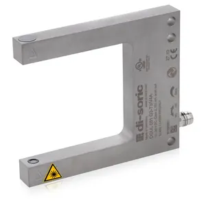 Barrière optique laser Di-Soric OGUL051G3-T3/V4A, IP67, 10-30V DC, connecteur M8, acier inoxydable, capteur optique, fabriqué en Allemagne - Product Image 1